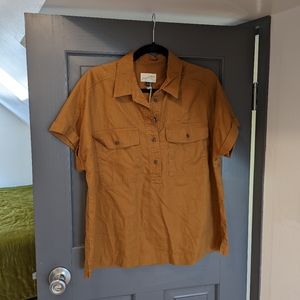 Short sleeve fall button up